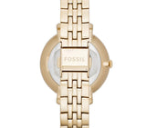 Fossil Jacqueline White Dial Gold Steel Strap Watch for Women - ES3434