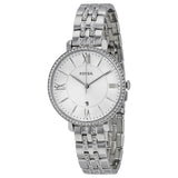 Fossil Jacqueline White Dial Silver Steel Strap Watch for Women - ES3545
