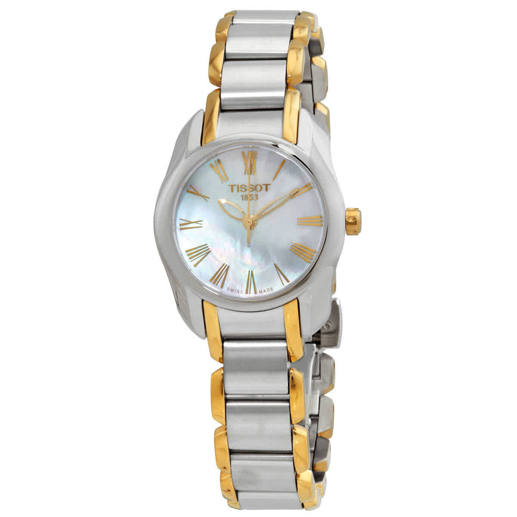 Tissot T Wave Mother of Pearl Dial Two Tone Steel Strap Watch for Women - T023.210.22.117.00
