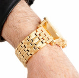 Versace Palazzo Empire White Dial Gold Steel Strap Watch for Men - VERD00318