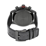 Gucci G Timeless Chronograph Black Dial Black Leather Strap Watch For Men - YA126244