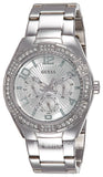 Guess Luna Diamonds Silver Dial Silver Steel Strap Watch for Women - W0729L1