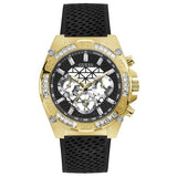 Guess Trophy Multifunction Black Dial Black Rubber Strap Watch for Men - GW0333G2