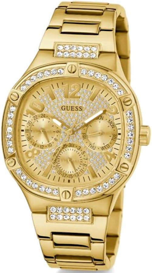 Guess Duchess Quartz Gold Dial Gold Steel Strap Watch For Women - GW0558L2