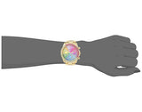 Guess Confetti Chronograph Rainbow Dial Gold Steel Strap Watch For Women - GW0483L4
