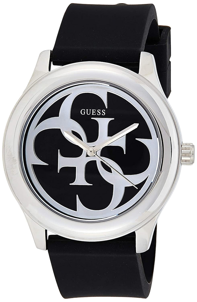 Guess G-Twist Quartz Black Dial Black Silicone Strap Watch For Men  - W0911L8