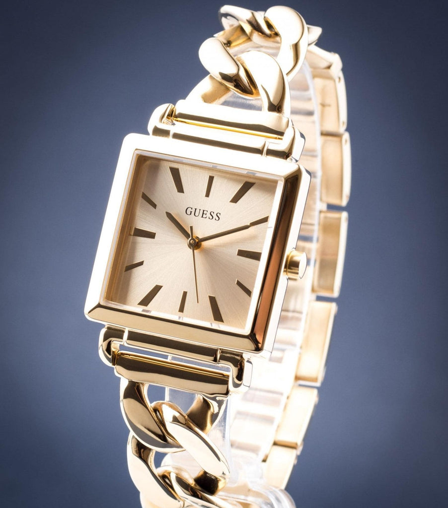 Guess Vanity Gold Dial Gold Steel Strap Watch for Women - W1029L2