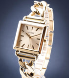 Guess Vanity Gold Dial Gold Steel Strap Watch for Women - W1029L2