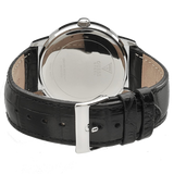 Guess Wafer Analog Black Dial Black Leather Strap Watch For Men - W70016G1