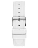 Guess Zena Analog White Dial White Rubber Strap Watch For Women - W1094L1