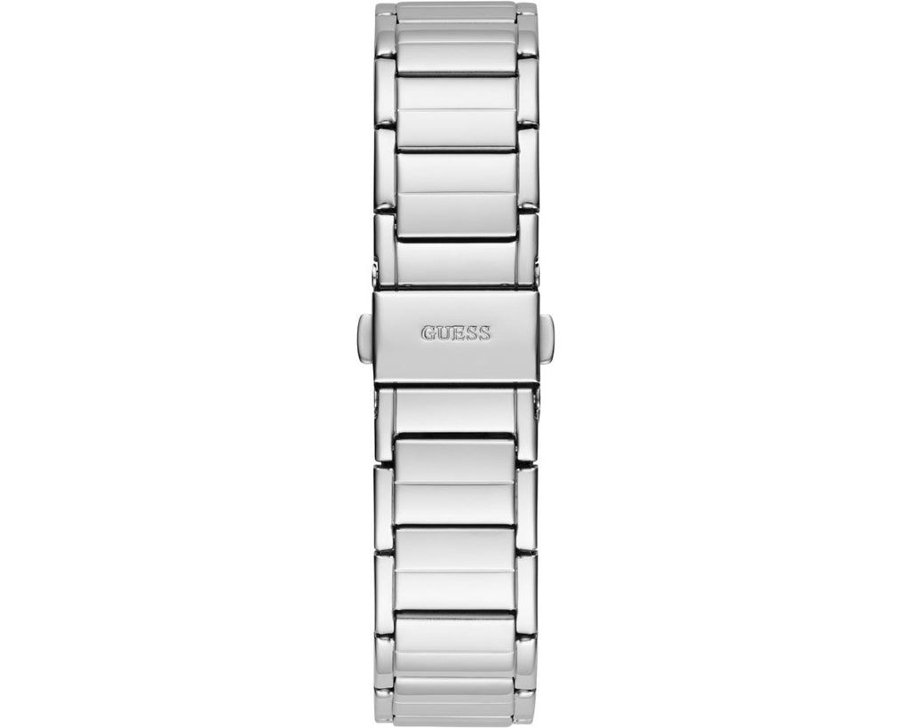 Guess Fusion Chronograph Crystals Silver Dial Silver Steel Strap Watch For Women - GW0552L1