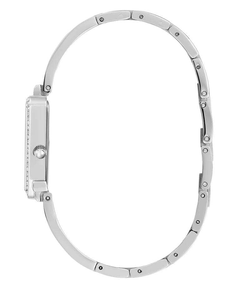 Guess Fame Quartz Crystals Silver Dial Silver Steel Strap Watch For Women - GW0644L1