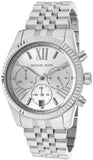 Michael Kors Lexington Silver Dial Silver Steel Strap Watch for Women - MK5555