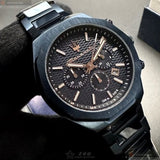 Maserati Stile Chronograph Blue Dial Blue Steel Strap Watch For Men - R8873642008