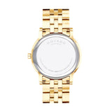 Movado Museum Black Dial Gold Steel Strap Watch For Men - 606997