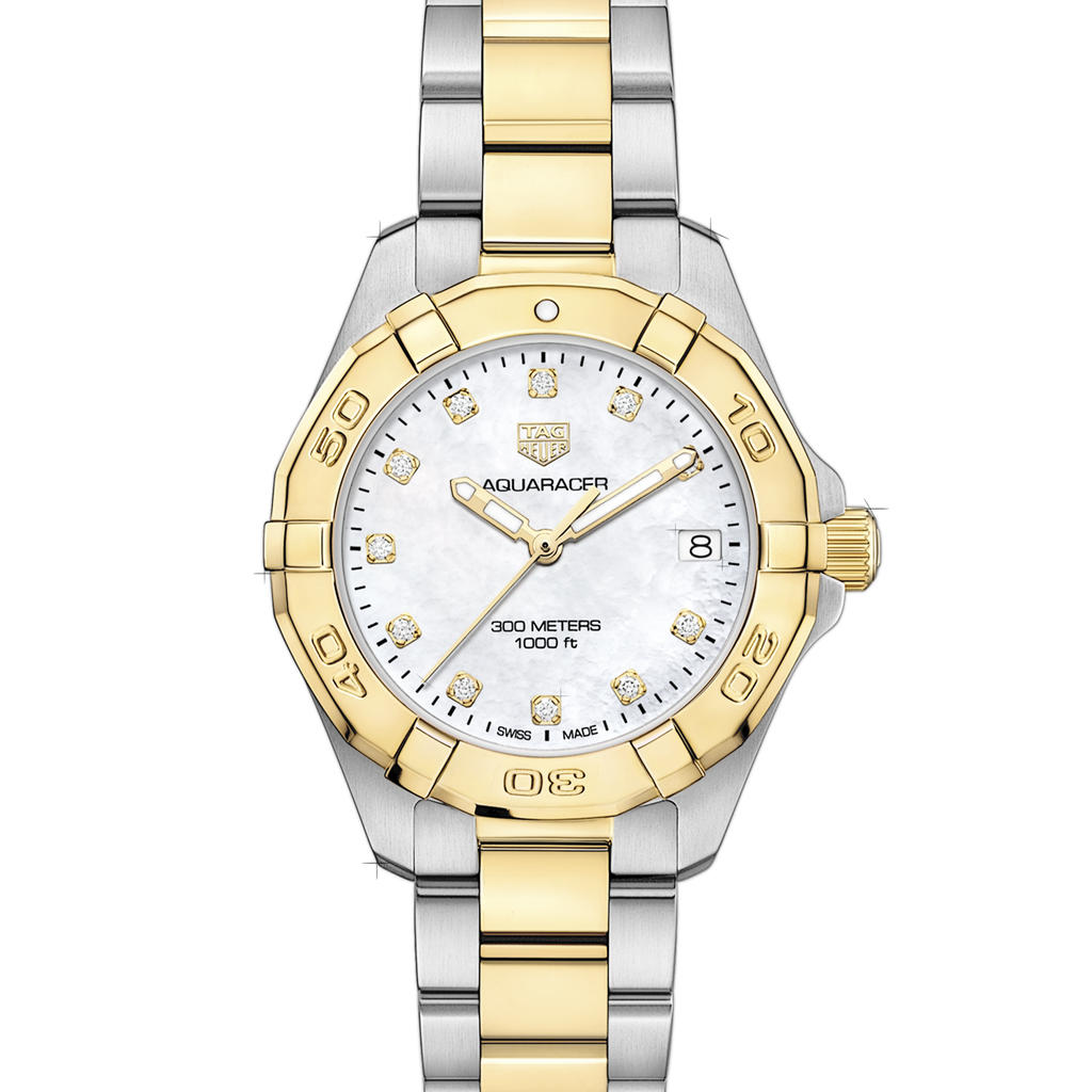 Tag Heuer Aquaracer White Mother of Pearl Dial Watch for Women - WBD1322.BB0320