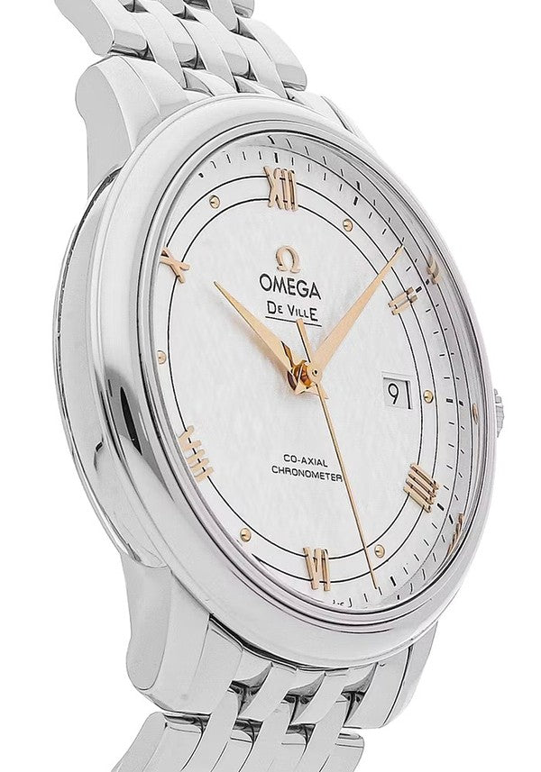 Omega De Ville Prestige Co Axial Silver Dial Silver Steel Strap Watch for Men - 424.10.40.20.02.004