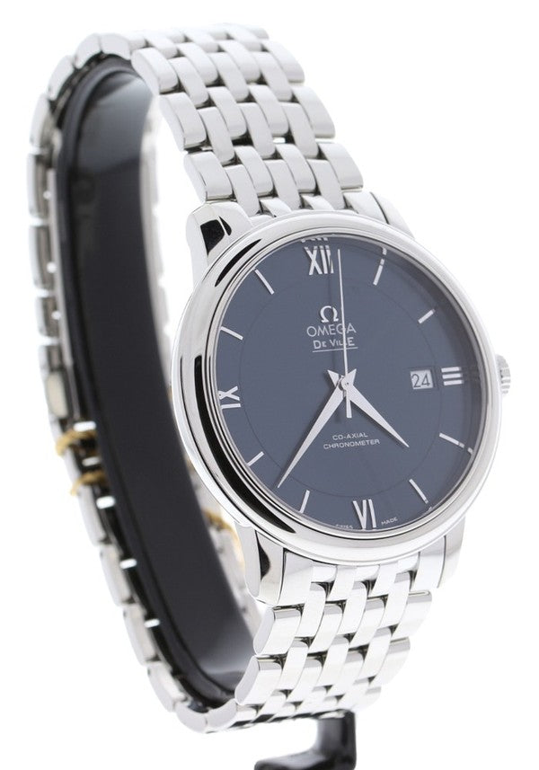 Omega De Ville Prestige Co-Axial Orbis Blue Dial Silver Steel Strap Watch for Men - 424.10.40.20.03.001