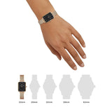 Daniel Wellington Quadro Melrose Black Dial Rose Gold Mesh Bracelet Watch For Women - DW00100432