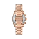 Michael Kors Runway Chronograph Rose Gold Dial Rose Gold Steel Strap Watch For Women - MK7327