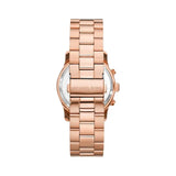 Michael Kors Lexington Chronograph Grey Dial Rose Gold Steel Strap Watch For Women - MK7217