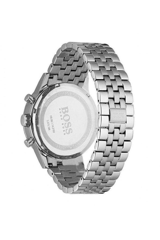 Hugo Boss Companion Black Dial Silver Steel Strap Watch for Men - 1513652