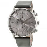 Hugo Boss Architectural Grey Dial Grey Leather Strap Watch for Men - 1513570