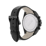 Hugo Boss Driver Chronograph Black Dial Black Leather Strap Watch For Men - HB1513061