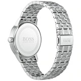 Hugo Boss Officer Black Dial Silver Steel Strap Watch for Men - 1513614
