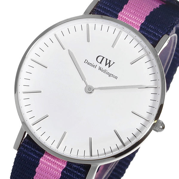 Daniel Wellington Classic Winchester White Dial Two Tone Nylon Strap Watch For Women - DW00100049