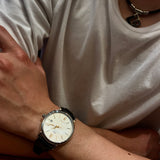 IWC Portofino Automatic White Dial Black Leather Strap Watch for Men - IW356517