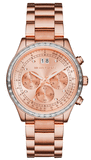 Michael Kors Brinkley Rose Gold Dial Rose Gold Steel Strap Watch for Women - MK6204