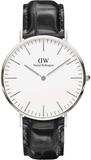 Daniel Wellington Classic York White Dial Black Leather Strap Watch For Men - DW00100025