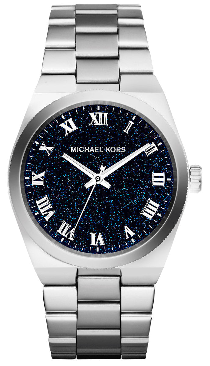 Michael Kors Channing Midnight Blue Dial Silver Steel Strap 