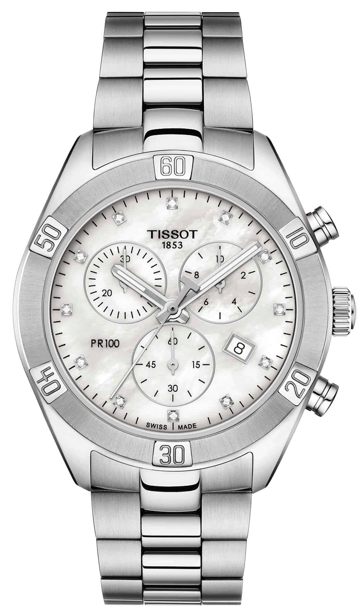 NWT Tissot T-Classic PR100 Quartz Diamond Mother of Pearl Dial Ladies Watch Tissot T- Classic PR 100 Sport Chic Mother of Pearl Diamond  main image 3