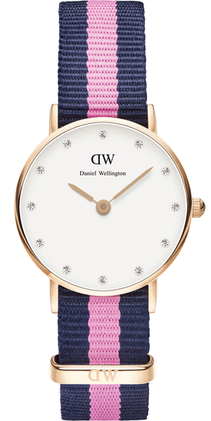 Daniel Wellington Classy Winchester White Dial Two Tone NATO Strap Watch For Women - DW00100065
