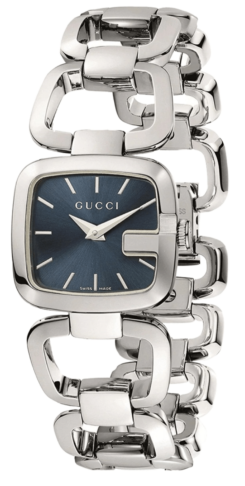 Gucci G Gucci Blue Dial Silver Steel Strap Watch For Women 