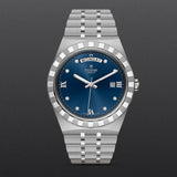 Tudor Royal Automatic Diamonds Blue Dial Silver Steel Strap Watch for Men - M28600-0006