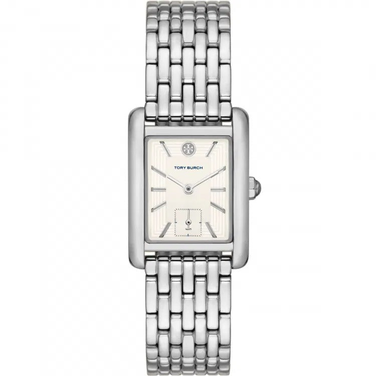 Tory Burch Eleanor White Dial Silver Steel Strap Watch for Women - TBW1069