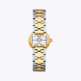 Tory Burch Reva Gold Dial Two Tone Steel Strap Watch for Women - TBW4016