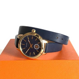 Tory Burch Collins Quartz Blue Dial Blue Leather Strap Watch for Women - TBW1303