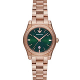 Emporio Armani Federica Analog Green Dial Rose Gold Steel Strap Watch for Women - AR11639