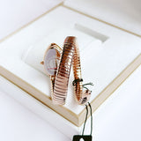 Just Cavalli Serpente Metallica Green Dial Rose Gold Steel Strap Watch for Women - JC1L208M0055