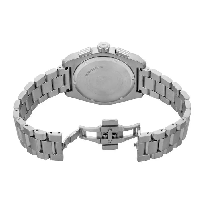 Emporio Armani Federico Chronograph Green Dial Silver Steel Strap Watch for Men - AR11640