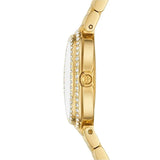 Tory Burch Oval Mother of Pearl Dial Gold Steel Strap Watch for Women - TBW6034