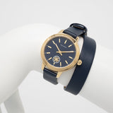 Tory Burch Collins Quartz Blue Dial Blue Leather Strap Watch for Women - TBW1303