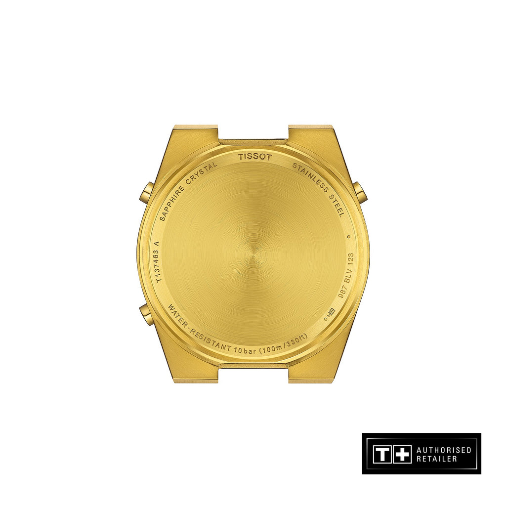 Tissot PRX Digital Quartz Gold Dial Gold Steel Strap Watch for Men - T137.463.33.020.00