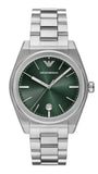 Emporio Armani Frederico Analog Green Dial Silver Steel Strap Watch for Men - AR11621