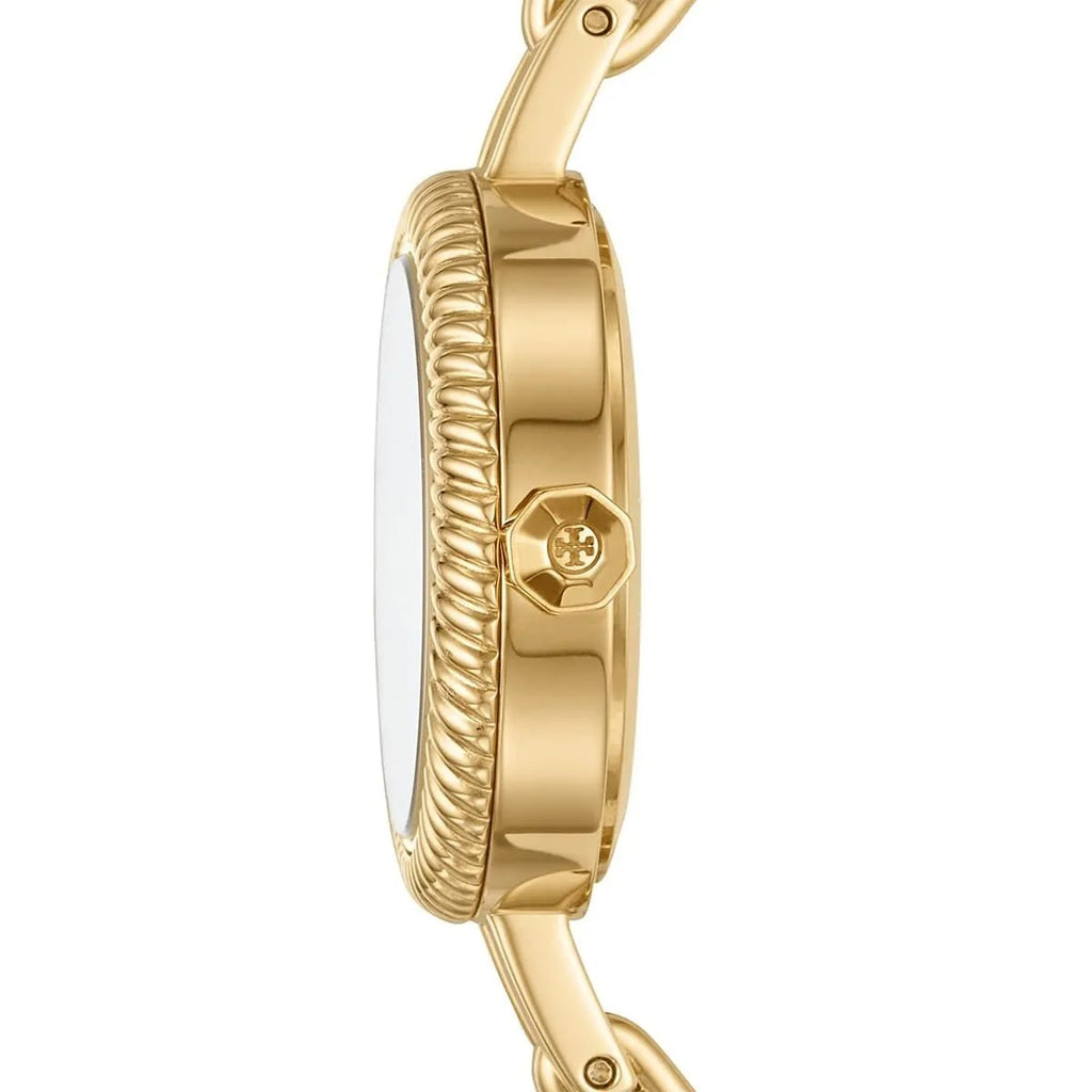 Tory Burch Riva Gold Dial Gold Steel Strap Watch for Women - TBW4029