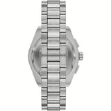 Emporio Armani Federico Chronograph Green Dial Silver Steel Strap Watch for Men - AR11640